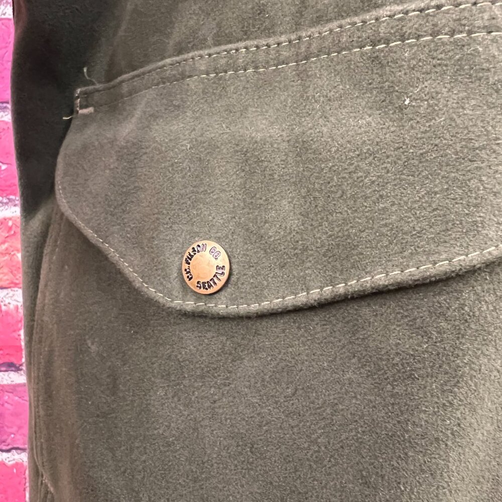 Filson Style 893 Moleskin Bomber, Green, XL, Made in USA - Picture 6 of 13